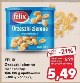 Kaufland Orzeszki ziemne solone Felix oferta