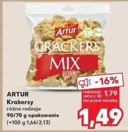 Kaufland Krakersy solone mix Artur oferta