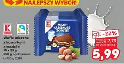 Kaufland Wafle mleczne z kawałkami orzechów K-Classic oferta