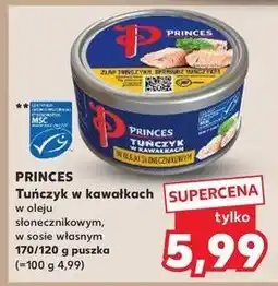 Kaufland Tuńczyk w kawałkach sosie własnym Princes oferta