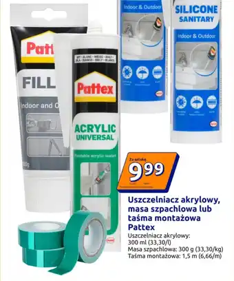 Action Uszczelniacz akrylowy, masa szpachlowa lub taśma montażowa Pattex oferta