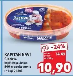 Kaufland Śledzie kąski kaszubskie Kapitan Navi oferta