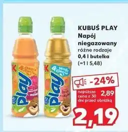 Kaufland Napój brzoskwinia-jabłko-limetka Kubuś Play! oferta