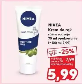 Kaufland Krem do rąk moisture care Nivea Hand Cream oferta