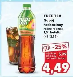 Kaufland Napój black ice tea peach hibiscus Fuzetea oferta