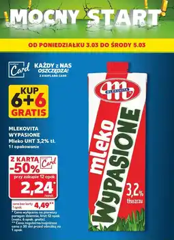 Kaufland Mleko 3.2% Mlekovita Wypasione oferta