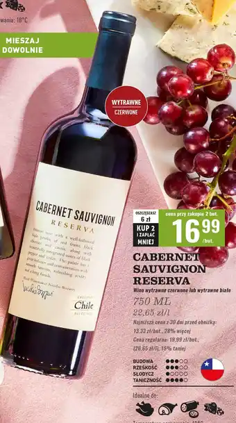 Biedronka Wino Cabernet Sauvignon Reserva oferta