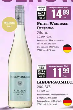 Biedronka Wino Peter Weinbach Riesling oferta