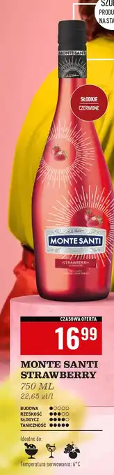 Biedronka Wino słodkie strawberry Monte Santi oferta