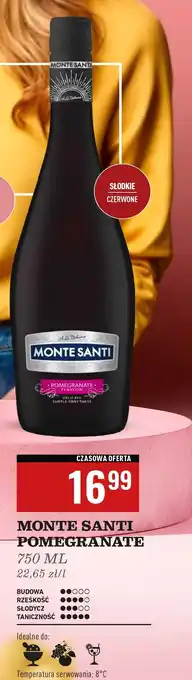 Biedronka Wino półsłodkie Monte Santi Pomegranate oferta