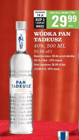 Biedronka Wódka Pan Tadeusz oferta