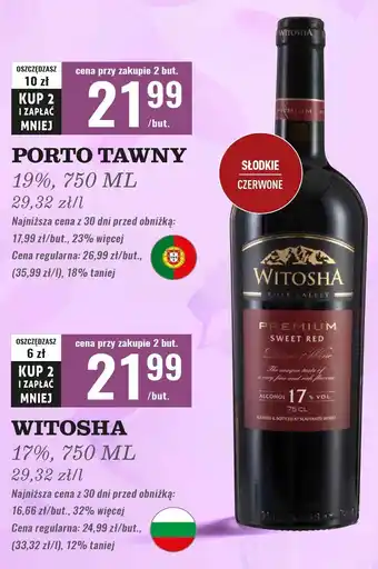 Biedronka Wino Witosha Premium Sweet Red oferta