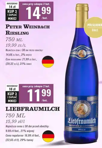 Biedronka Wino Liebfraumilch oferta