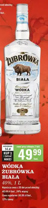 Biedronka Wódka Żubrówka Biała oferta