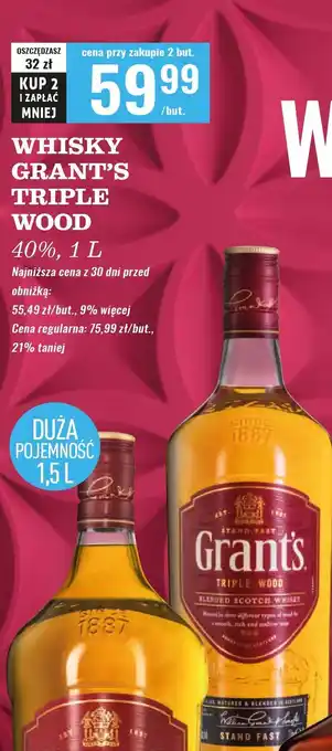 Biedronka Whisky Grant's Triple Wood oferta