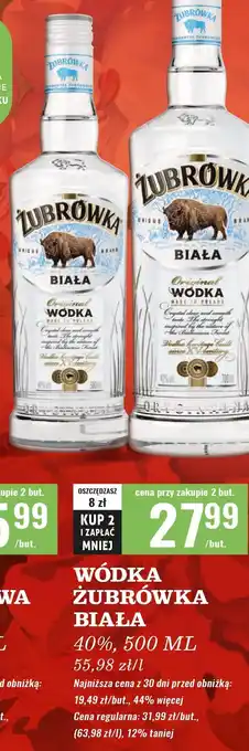 Biedronka Wódka Żubrówka Biała oferta