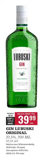 Biedronka Gin Lubuski Lime oferta