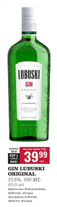 Biedronka Gin Lubuski Lime oferta