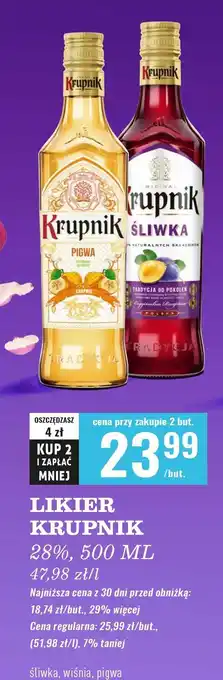 Biedronka Wódka Krupnik Pigwowy oferta