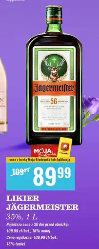 Biedronka Likier Jagermeister oferta