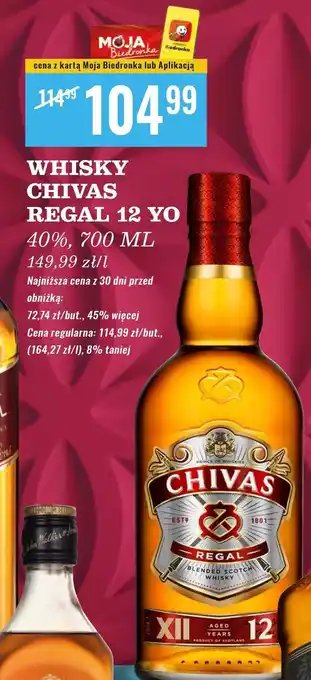 Biedronka Whisky Chivas Regal 12 oferta