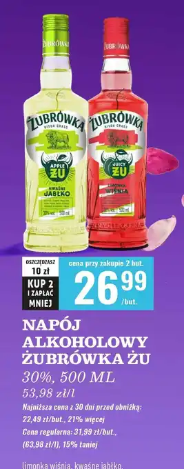 Biedronka Wódka Żubrówka Limonka Wiśnia oferta