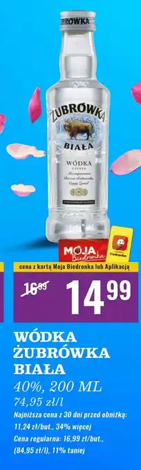 Biedronka Wódka Żubrówka Biała oferta