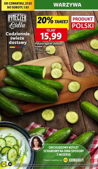 Lidl Ogórek zielony polska oferta