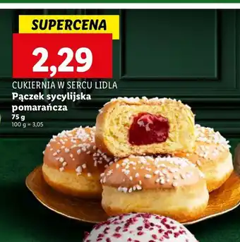 Lidl Pączek sycylijska pomarańcza Cukiernia Lidla oferta