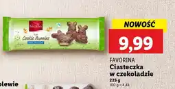 Lidl Ciasteczka króliczki w mlecznej czekoladzie Favorina oferta