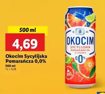 Lidl Piwo Okocim Radler Pomarańcza Sycylijska Z Limonką 0% oferta