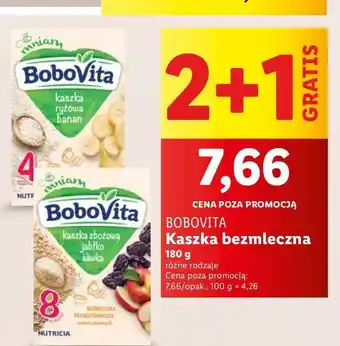 Lidl Kaszka zbożowa jabłko śliwka Bobovita oferta