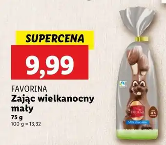 Lidl Zając wielkanocny z czekolady mlecznej Favorina oferta