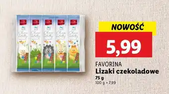 Lidl Lizaki czekoladowe Favorina oferta