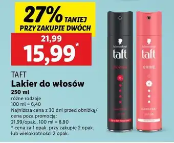 Lidl Lakier do włosów 4 Taft Shine oferta