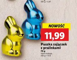 Lidl Zajączek z pralinkami puszka oferta