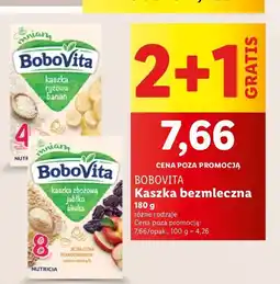 Lidl Kaszka zbożowa jabłko śliwka Bobovita mniam oferta