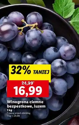 Lidl Winogrona ciemne bezpestkowe oferta