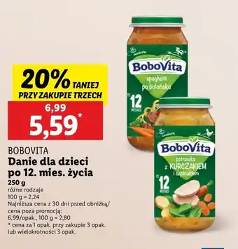 Lidl Potrawka z kurczakiem i szpinakiem Bobovita oferta