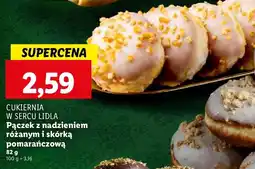 Lidl Pączek z nadzieniem różanym i skórką pomarańczową Cukiernia lidla oferta