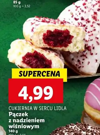 Lidl Pączek z nadzieniem wiśniowym oferta