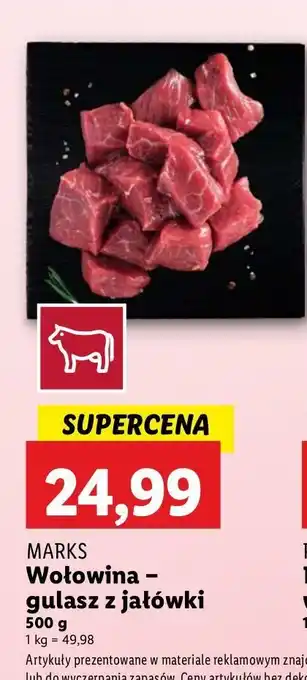 Lidl Gulasz z jałówki MARKS (MIĘSO) oferta