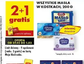 Biedronka Masło w kostkach oferta