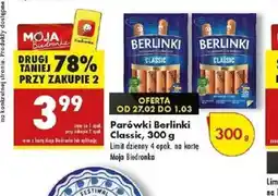 Biedronka Parówki Berlinki Classic oferta