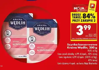 Biedronka Szynka konserwowa Kraina Wedlin oferta