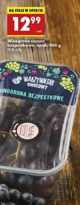 Biedronka Winogrono ciemne bezpestkowe oferta