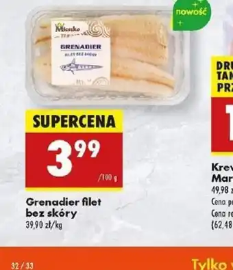 Biedronka Grenadier filet bez skóry oferta