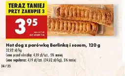 Biedronka Hot dog z parówką Berlinką i sosem oferta