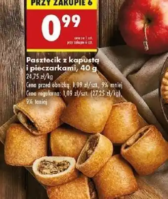 Biedronka Pasztecik z kapustą i pieczarkami oferta