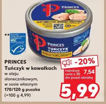 Kaufland Tuńczyk w kawałkach Princes oferta